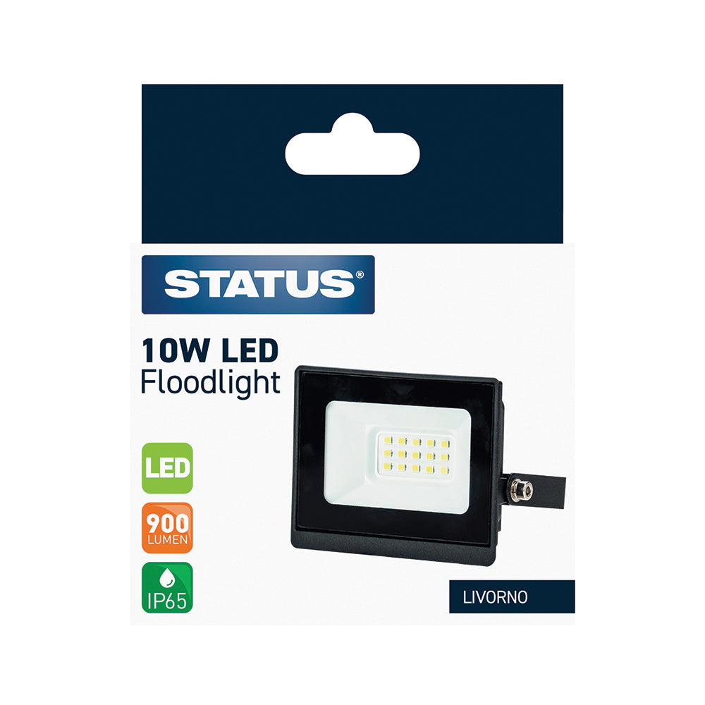 Livorno - 10w LED - Black - Flood Light - 1 pk - in Glossy Retail Box