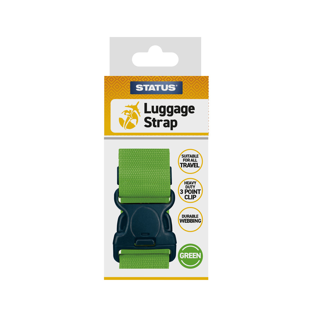 Luggage Strap (without lock) - Green - 1 pk - in Colour Box
