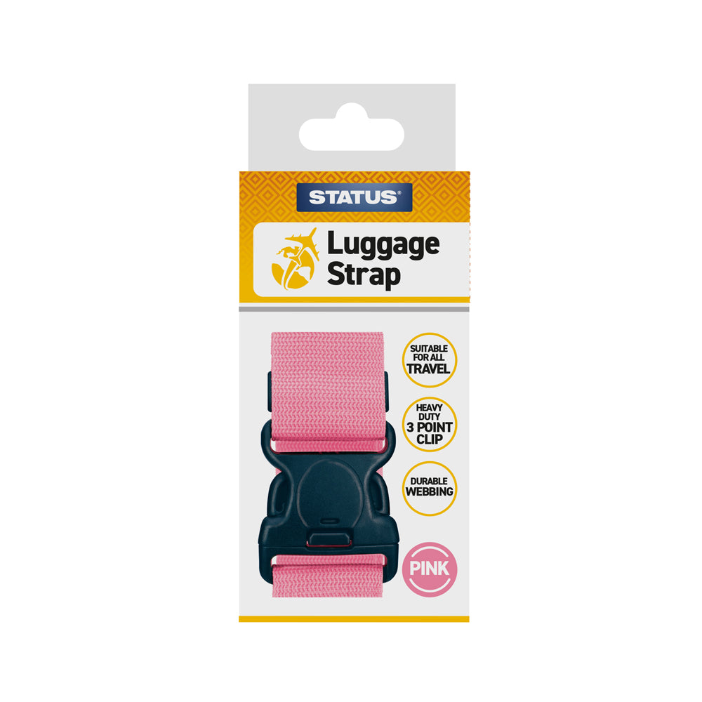 Luggage Strap (without lock) - Pink - 1 pk - in Colour Box