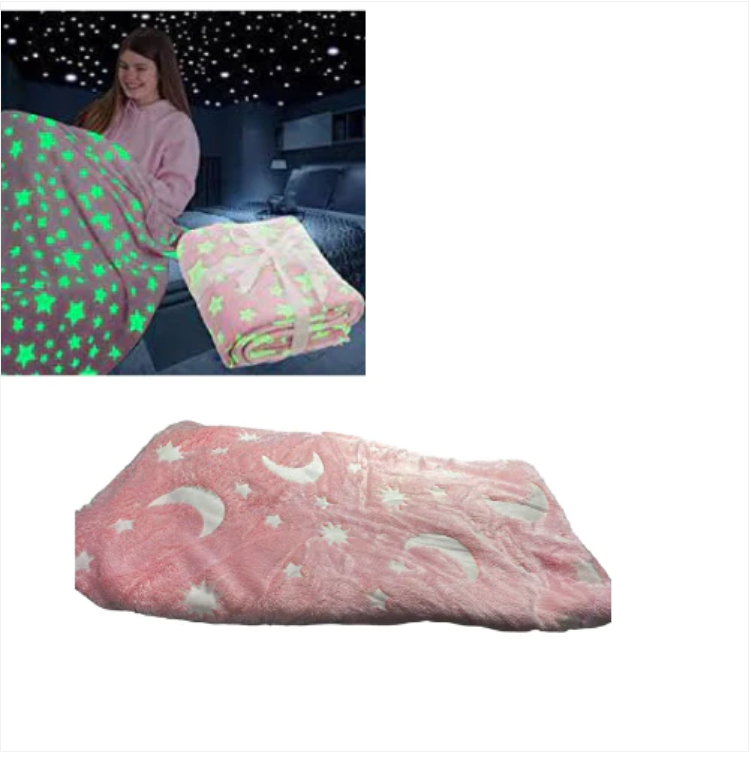 Magic Glow In The Dark Blanket Assorted Colours