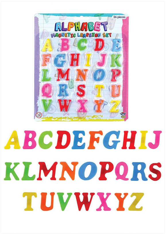 Magnetic Alphabet Letters Set 2.5cm 26 Pieces Assorted Colours