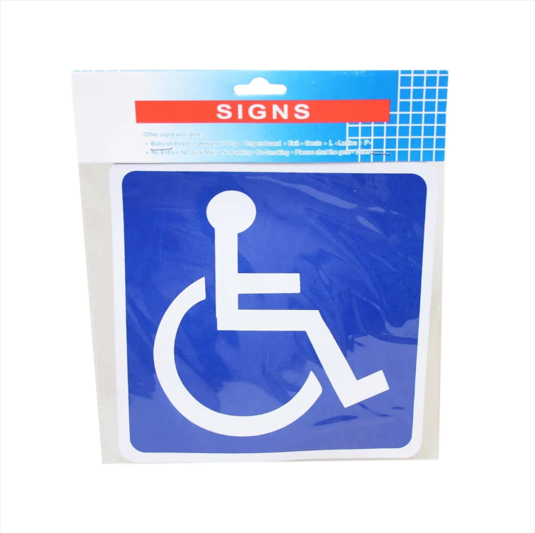 Magnetic Blue Disabled Badge Car Window Sign Disable Permit Sign 14cm x 14cm