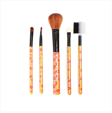 Makeup Cosmetic Brush Set 5 Piece Assorted Colours