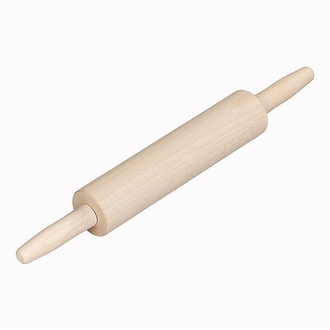 Medium Wooden Rolling Pin Roti Chapatti Baking Home Kitchen Use 42cmx 4.50CM