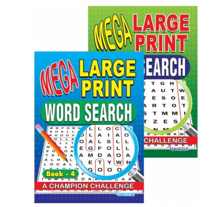 Mega Large Print Word Search Book 3 & 4