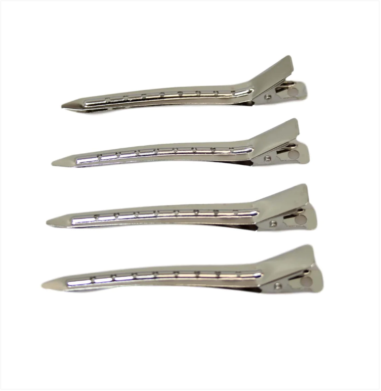 Metal Alligator Hair Clips 8.5 cm Pack of 4