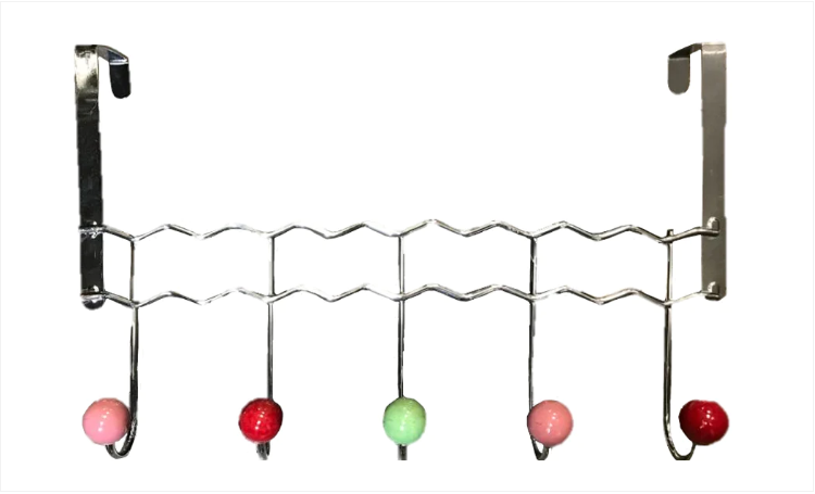 Metal Coat Hook Door Hanger Rack 40 x 25 cm