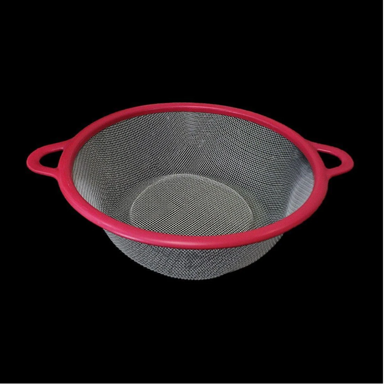 Metal Fine Mesh Sieve Strainer Basket Rice Colander 22.5 cm Assorted Colours