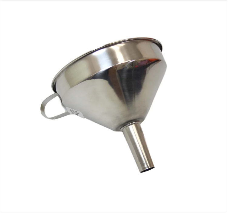 Metal Funnel Home Kitchen Liquid Pouring Funnel With Hand Piece 14cm