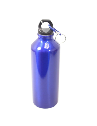 Metal Gym Sports Water Drinking Bottle Assorted Colours 18 x 6.5 cm