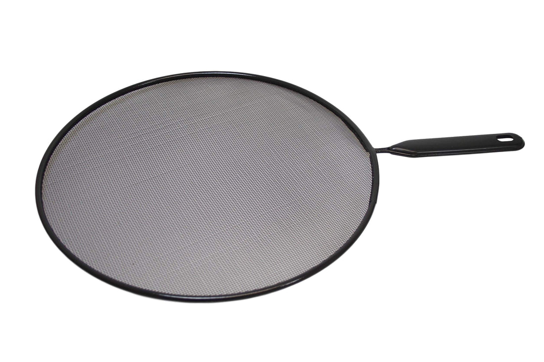 Metal Mesh Splatter Screen Food Protector Frying Mesh Cover Guard Black 2 Pack