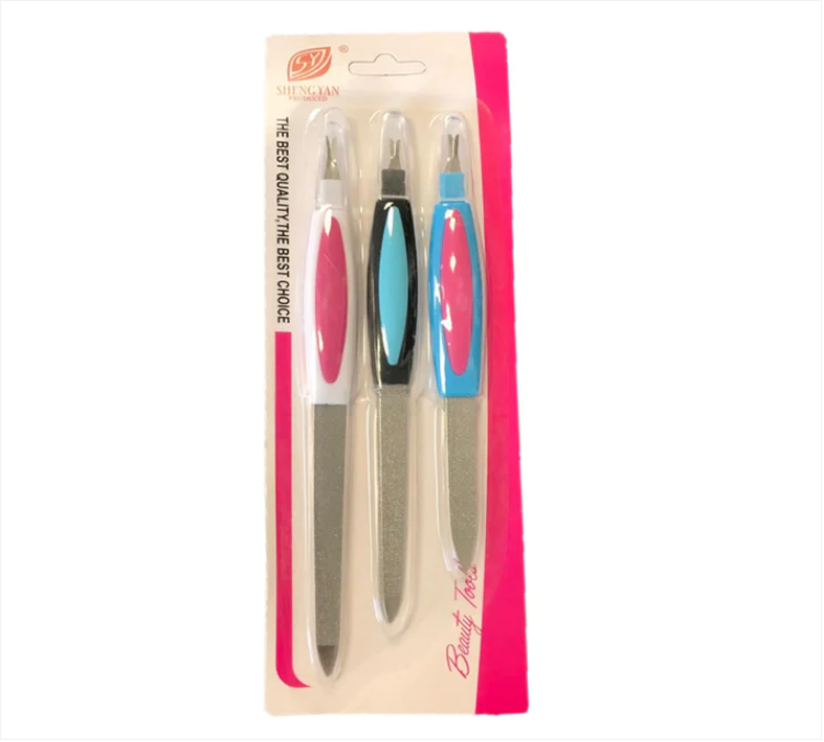 Metal Nail File and Dead Skin Remover Pack of 3 Assorted Sizes