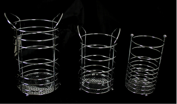 Metal Spoon Basket Cutlery Strainer Type Basket 3 Pack 3 Sizes Metal