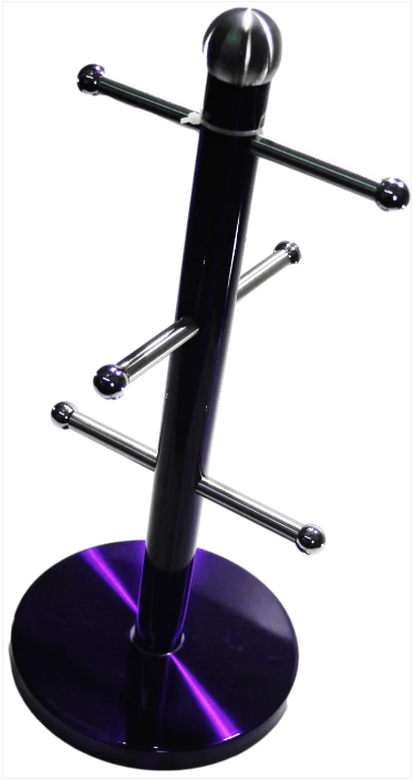 Metallic Kitchen Roll Holder & Mug Tree Amethyst