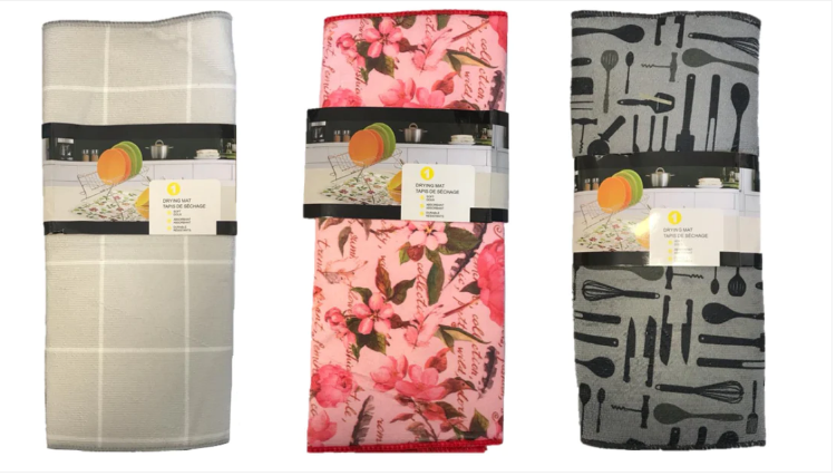 Microfibre Kitchen Dripping Drying Mat Cloth 38 x 50 cm Assorted Designs