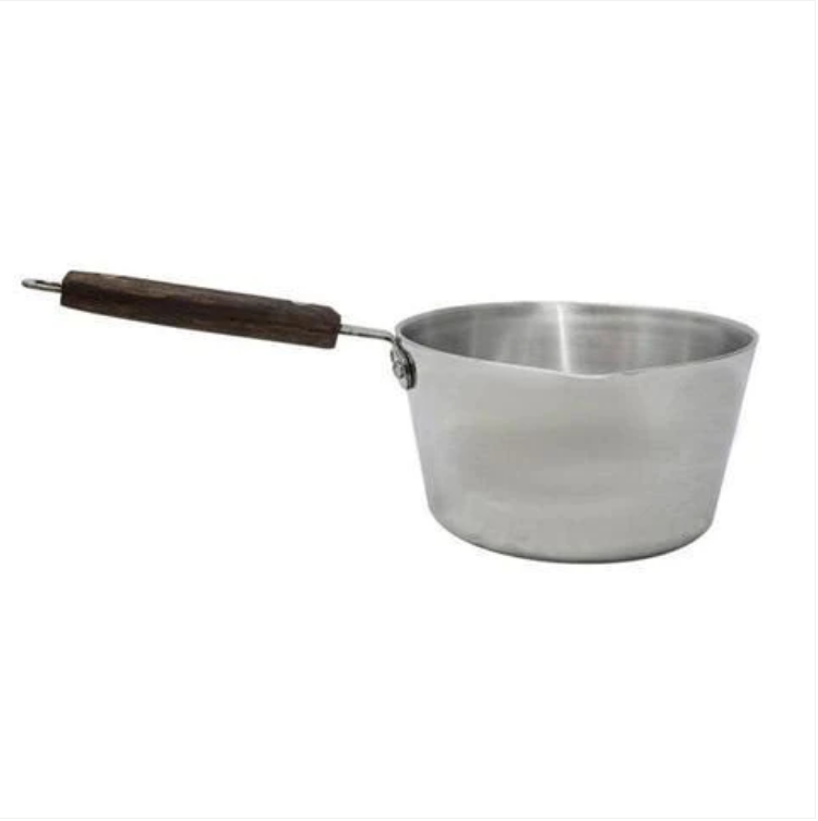 Milk Pan Nr 2 Heavy Duty Aluminium Cooking Sauce Pan Pot Wooden Handle