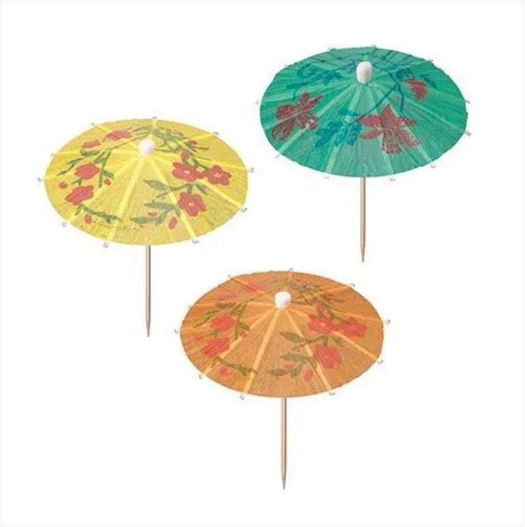 Mini Food Cocktail Drinks Umbrella Picks 6pcs 10 cm