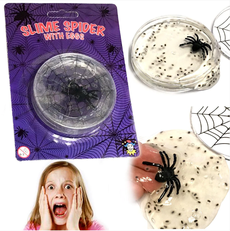 Mischievous Spider With Eggs In Slime Party Trick Jokes Gags Party Bag Filler Toy