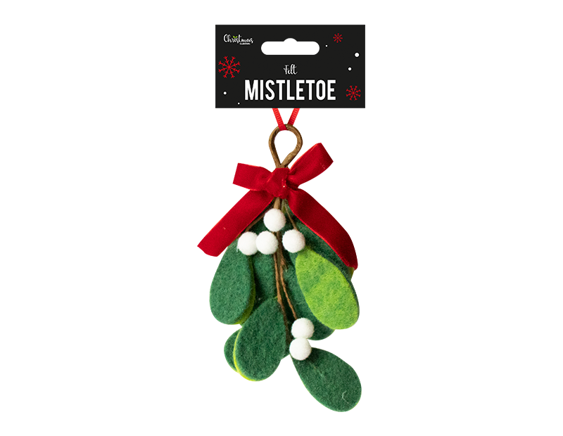 Mistletoe Felt Decoration 16cm x 8cm x 4cm