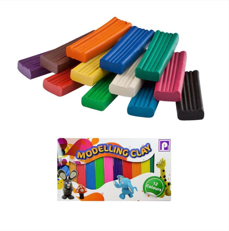 Modelling Clay 12 Assorted Colours Art & Craft