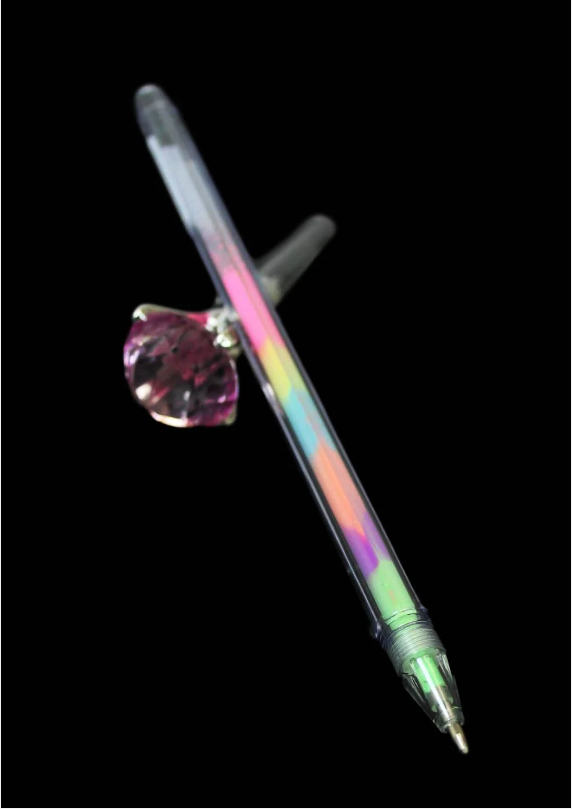 Multicolour Ink Gel Pen Diamond Head Assorted Colours 19cm