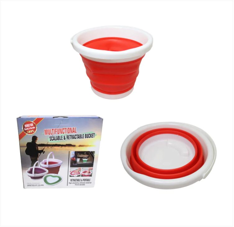 Multifunctional Retractable Silicone Bucket 25 x 20 cm