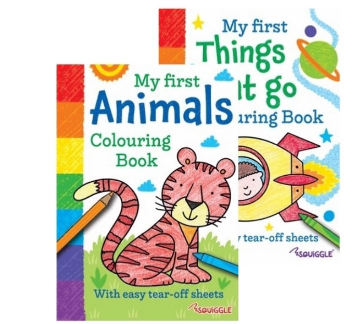 My First Animals & Things That Go Colouring Book, 24x17cm