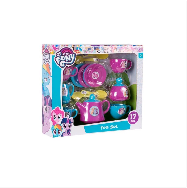 My Little Pony 17 Piece Role Pretend Play Tea Set Kids Toys Games