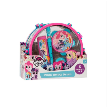 My Little Pony Pack Away Drum Kit Children Kids Musical Sound Instrument Playset