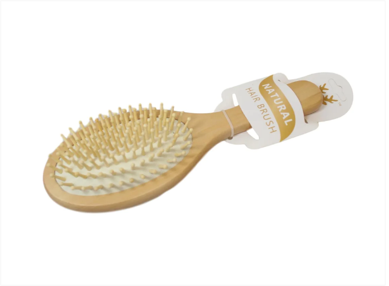 Natural Wooden Ladies Men Hair Brush 23 cm Assorted Colours