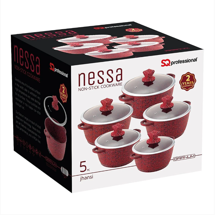 Nessa Granum Casserole Set 5Pc Jhansi Red Home Kitchen