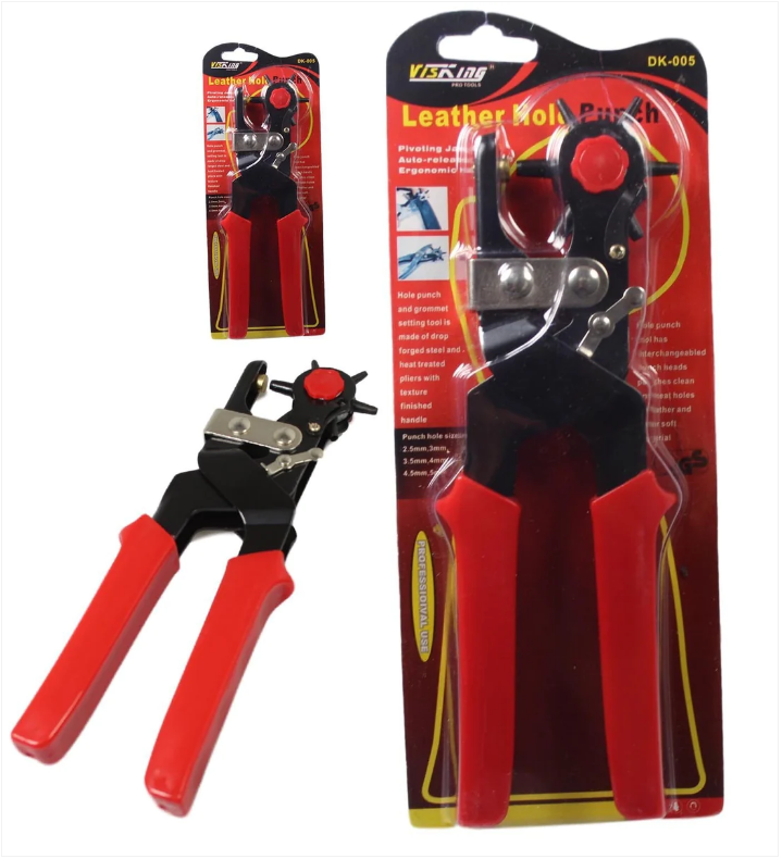 New Revolving Leather Hole Punch Plier Puncher Leather Belt Cut 2.5/3/4/4.5/5mm