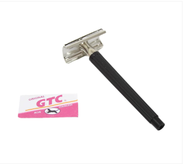 New Stainless Steel Original Razor with 2 GTC Stainless Blades Grooming Eraser