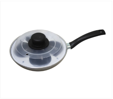 Non Stick Home Kitchen 4 Egg Poacher Pan 20cm With Long Safety Handle Egg Poacher 5.5cm