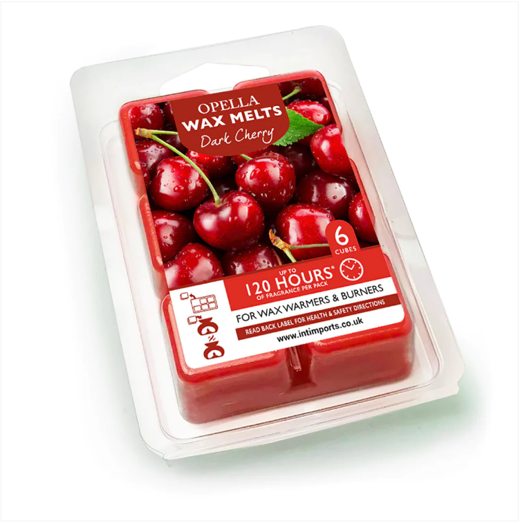 Opella Wax Melts 6 Cubes Scented Dark Cherry 7 x 10cm