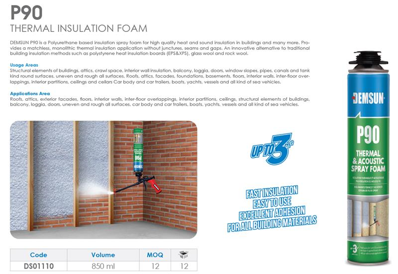 P90 THERMCOAT INSULATION & ACOUSTIC PROF FOAM 850ML