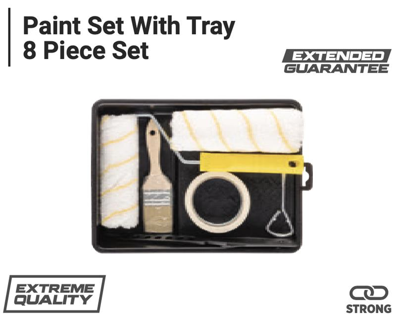 PAINT SET WITH TRAY 8 PIECE SET