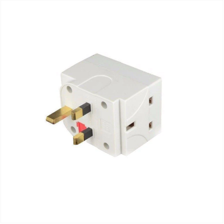 PIFCO DIY Electrical Fittings 3 Way Mains Adaptor