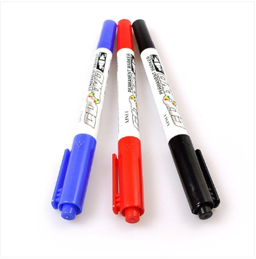 Pack Of 3 Assorted Colour Permanent Marker Pen For DVD/CD Stationery Home Office