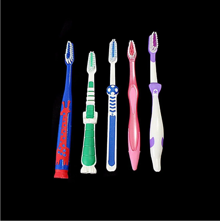 Pack Of 5 Childrens Assorted Colour Soft Oral Care Toothbrushes