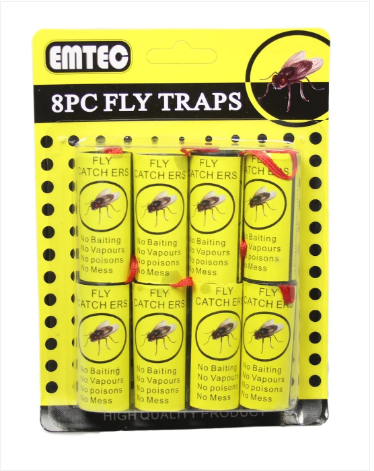 Pack Of 8 Fly And Insect Catcher High Quality Adhesive Fly Catcher Strip