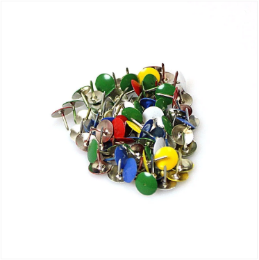 Pack of Round Push Pins Assorted Colours
