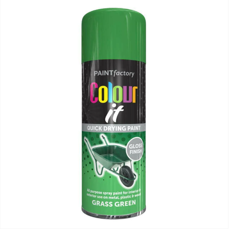 Paint Factory Colour It Spray Paint Gloss Grass Green 250ml