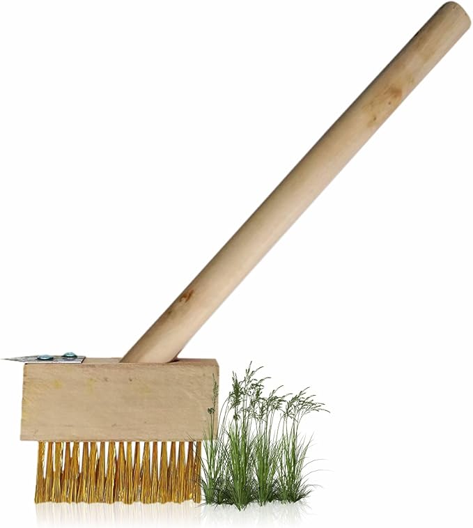Patio Wire Brush Wire Patio Cleaner Wooden Handle
