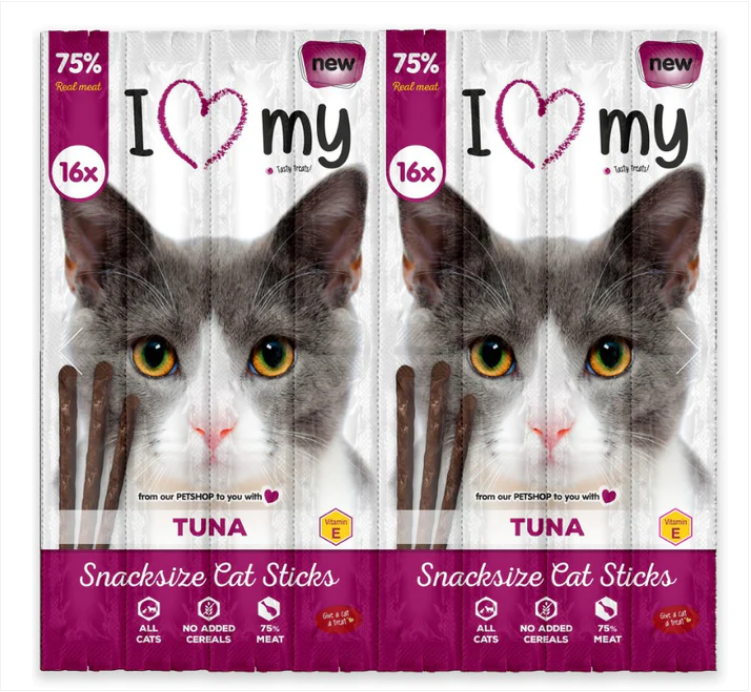Pet Cat Treats Sticks Tuna 16 Pack