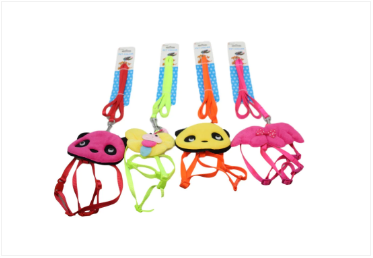 Pet Collar Fancy Cartoon Furry Neck Collar With Leash Size Small Assorted Designs x 1