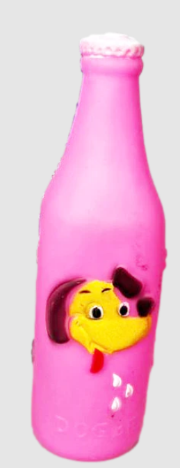 Pet Dog Toy Bottle Squeaky Random Colour Sent 19cm x 6cm