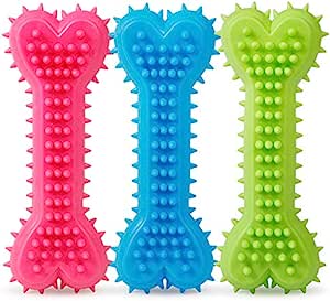Pet Dog Toy Spikey Dog Bone 15 cm Assorted Colours