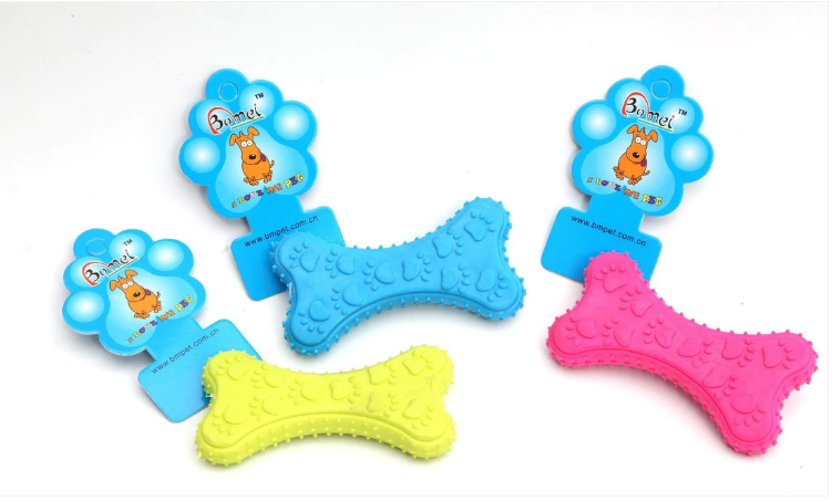 Pet Dog Toy Spikey Dog Bone 15 cm Assorted Colours