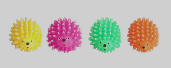 Pet Dog Toy Squeaky Hedgehog 8.5 x 6 cm